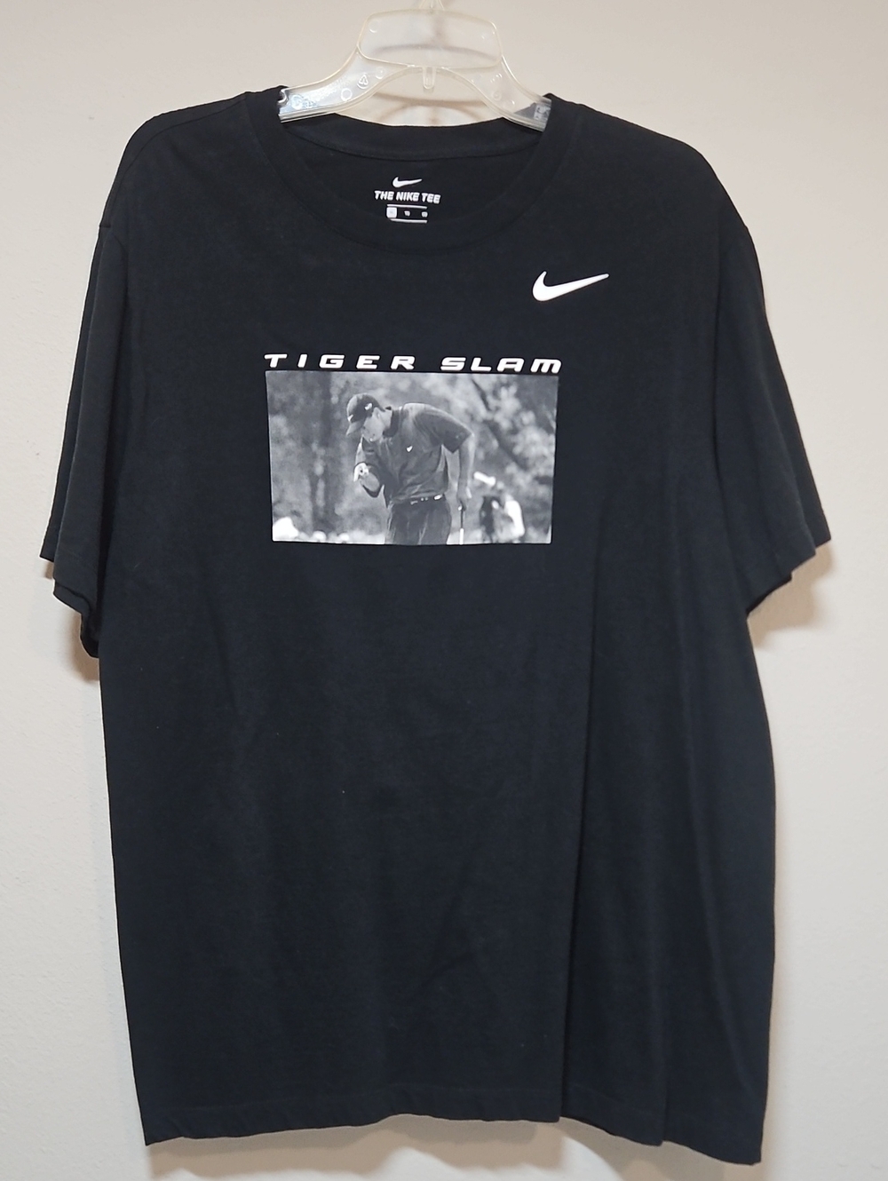 Nike Men’s Black Tee with White Swoosh & Graphic